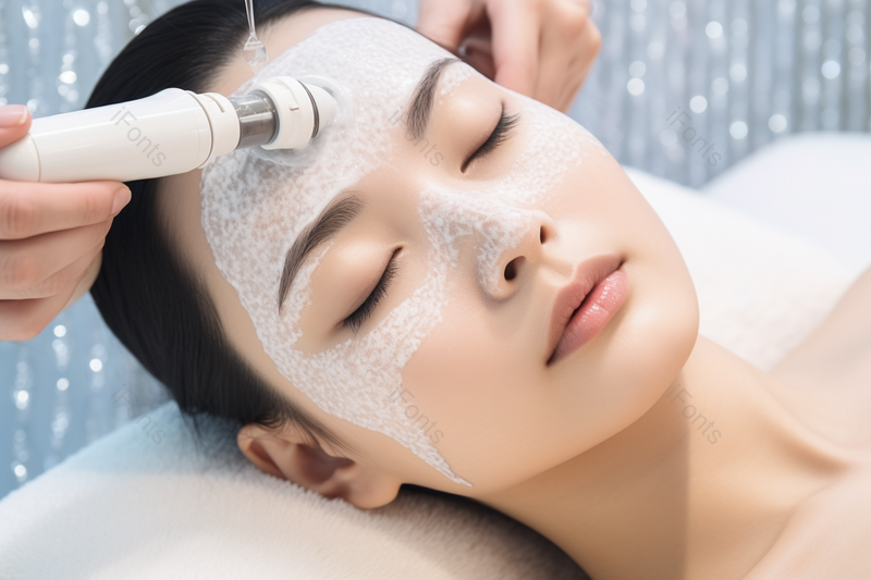 美容师给美女做面膜洗脸美白保养,高清,摄影图,摄影图片,图片大全,摄影图免费下载